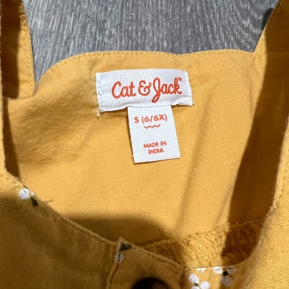 5/$7 💰 Cat & Jack Girls Yellow Floral Tank Top - S (6/6x) - Picture 6 of 7